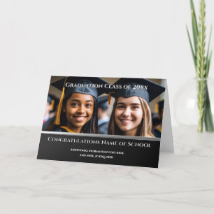 Afstuderen 1 foto DIY Modern Plain Eenvoudig Elega Kaart