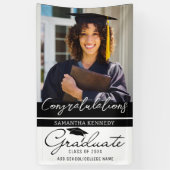 Afstuderen 1 Photo Congrats Afstuderen 2023 Black Spandoek (Verticaal)