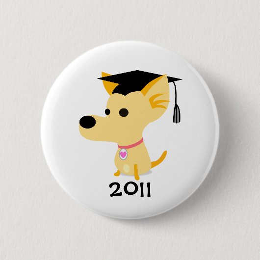Afstuderen 2011 Dog Ronde Button 5,7 Cm (Voorkant)