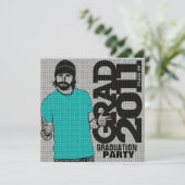 Afstuderen 2011 partijuitnodiging Cartoon Foto 1 Kaart (Staand voorkant)