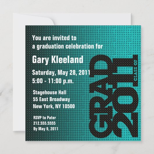 Afstuderen 2011 partijuitnodiging Cartoon Foto 1 Kaart (Achterkant)