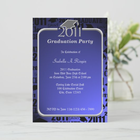 Afstuderen 2011 / Sapphire Blue Kaart (Staand voorkant)