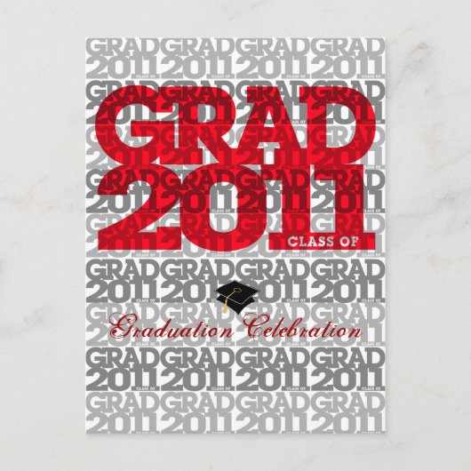 Afstuderen 2011 Uitnodiging Briefkaart Patroon 2 R (Voorkant)