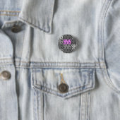 Afstuderen 2012 Button roze zwart patroon (In situ)