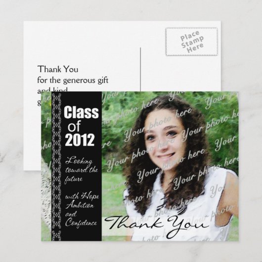 Afstuderen 2012/ Foto Aankondigingskaart (Voorkant / Achterkant)