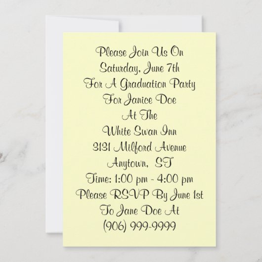  Afstuderen 2012 Rozen van de uitnodigingspartij Kaart (Achterkant)