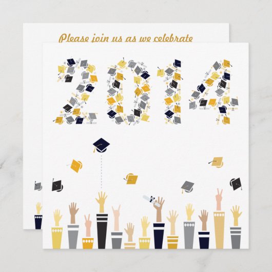 Afstuderen 2014 partijenuitnodiging II Kaart (Voorkant / Achterkant)