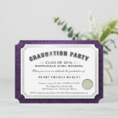 afstuderen 2016 Uitnodiging voor Paars en wit (Staand voorkant)