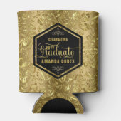 Afstuderen 2017 Typografie & Gold Floral Damaskers Blikjeskoeler (Achterkant)