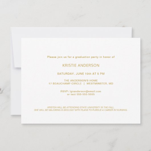 Afstuderen 2019 Nep goud folie 2-foto script Kaart (Achterkant)