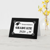 afstuderen 2020 - Gefeliciteerd Kaart (Gele Bloem)