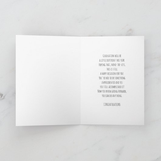 Afstuderen 2020 tijdens COVID-19 Mannelijke Afstud Kaart (Binnen)