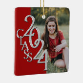 Afstuderen 2021 met foto Red Silver Keramisch Ornament (Rechts)