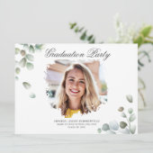 Afstuderen 2022 Eucalyptus Succulent Groene Grad Kaart (Staand voorkant)