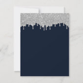 Afstuderen 2022 Glitter Silver Sparkle Afstudeerde Kaart (Achterkant)
