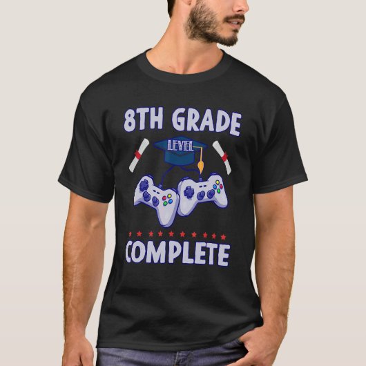 afstuderen 2022 met 8 graden Complete video-ingang T-shirt (Voorkant)
