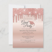 Afstuderen 2022 Roos Gold Glitter Afstudeerder Par Kaart (Voorkant)