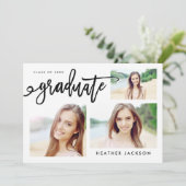 Afstuderen 2022 Trendy 3 Foto Collage Kaart (Staand voorkant)