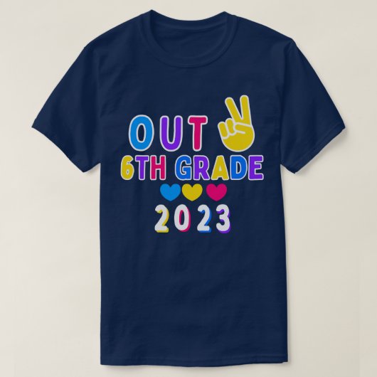 Afstuderen 2023 6e klas klasse van 2023 Afstuderen T-shirt (Design voorkant)