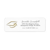 Afstuderen 2023 Afstuderen het Adres van de Terugk Etiket (Voorkant)