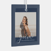 Afstuderen 2023 Afstuderen Kerstmis met foto's Glas Ornament (Voorkant Rechts)