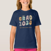 Afstuderen 2023 de Aangepaste Naam van de School v T-shirt (Voorkant)