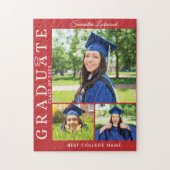 Afstuderen 2023 Foto Collage Red Afstudeerder Keep Legpuzzel (Verticaal)