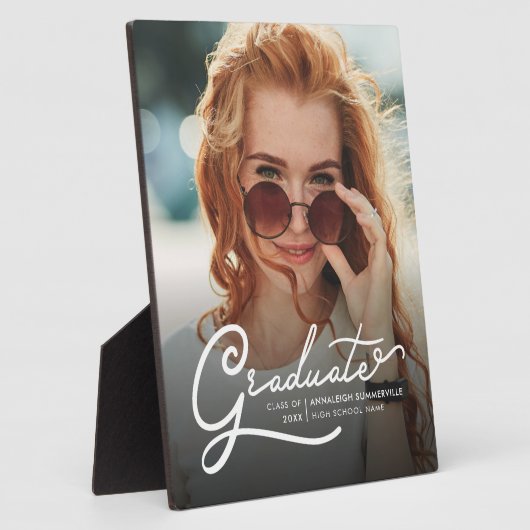 Afstuderen 2023 Moderne Afstudeerder van het Manus Fotoplaat (Zijkant)