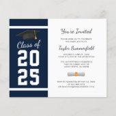 Afstuderen 2023 Navy Blue Simple Afstudeerder Part (Voorkant)