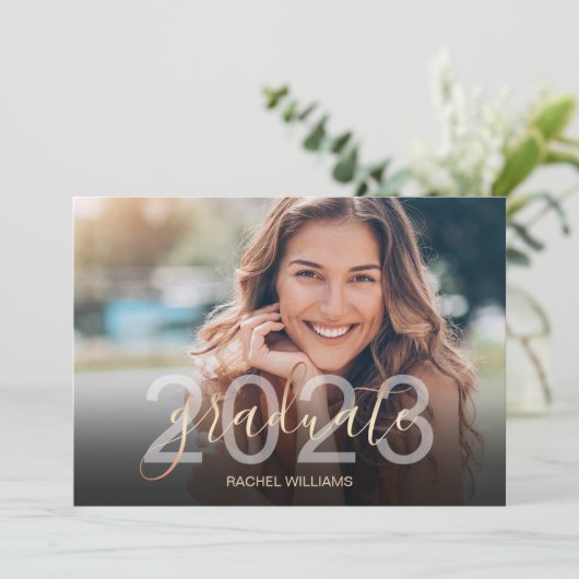 Afstuderen 2023 Partij 5 Foto's Uitnodiging Kaart (Staand voorkant)