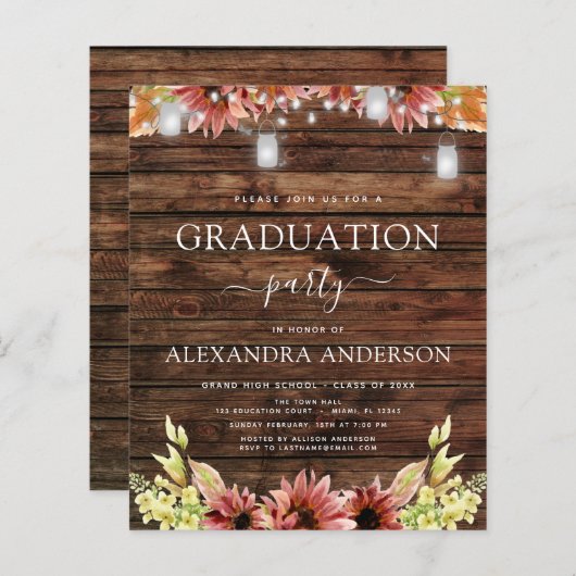 Afstuderen 2023 - Rustic Wood Sunflower (Voorkant / Achterkant)