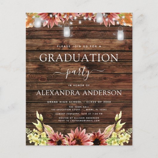 Afstuderen 2023 - Rustic Wood Sunflower (Voorkant)