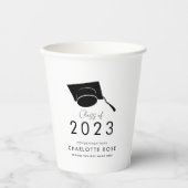 Afstuderen 2023 Script Typografie Afstudeerder Par Papieren Bekers (Voorkant)
