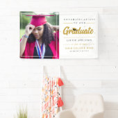 Afstuderen 2024 Afgestudeerde Foto Modern Spandoek (Insitu)