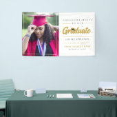 Afstuderen 2024 Afgestudeerde Foto Modern Spandoek (Beurs)