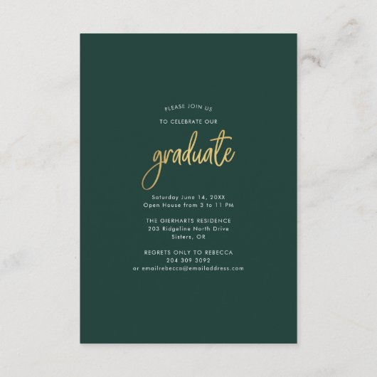 Afstuderen 2024 Afstudeerder Foto Open Huis Party Informatiekaartje (Achterkant)