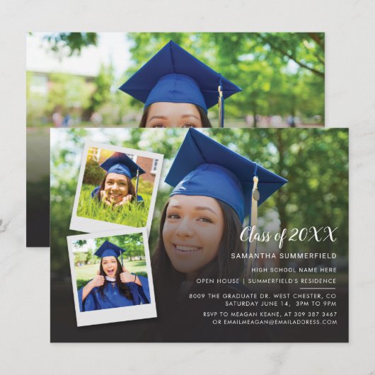 Afstuderen 2024 Afstudeerder Fotocollage Party Kaart (Voorkant / Achterkant)