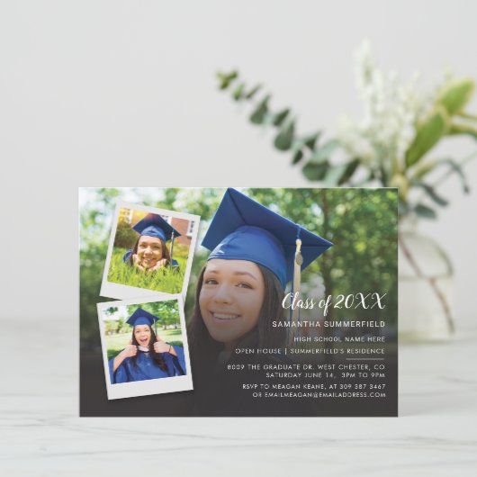 Afstuderen 2024 Afstudeerder Fotocollage Party Kaart (Staand voorkant)