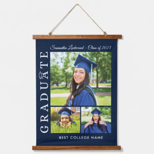 Afstuderen 2024 Afstudeerder Foto's Navy Blue Keep Hangend Wandkleed