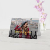 Afstuderen 2024 Afstudeerder Fotoscript Bedankt Folie Wenskaart (Orchidee)