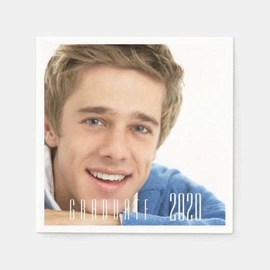 Afstuderen 2024 afstudeerfeest foto jongen man servet (Voorkant)