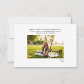 Afstuderen 2024 Eenvoudig Goud Handbeletterd Afstu Bedankkaart (Achterkant)