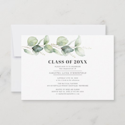 Afstuderen 2024 Eucalyptus Afstudeerder Partij Kaart (Voorkant)