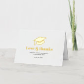 Afstuderen 2024 Foto Afstudeerder Dank u Goud Folie Wenskaart (Voorkant)