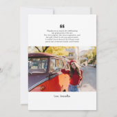 Afstuderen 2024 foto Afstudeerder dank u kaart (Achterkant)