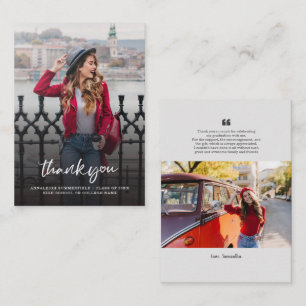 Afstuderen 2024 foto Afstudeerder dank u kaart Notitiekaartje