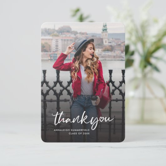Afstuderen 2024 Foto Afstudeerder Party Bedankkaart (Staand voorkant)