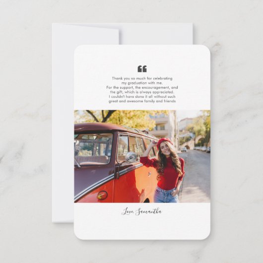 Afstuderen 2024 Foto Afstudeerder Party Bedankkaart (Achterkant)