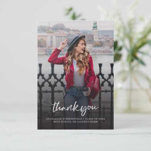 Afstuderen 2024 Foto Afstuderen bedankkaart (Staand voorkant)