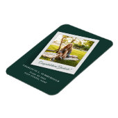 Afstuderen 2024 Foto Groene Elegante Aankondiging Magneet (Linkerzijde)